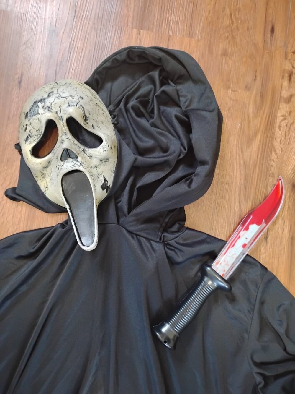Scream Ghostface Mask Costume Robe Knife Halloween - Picture 1 of 7